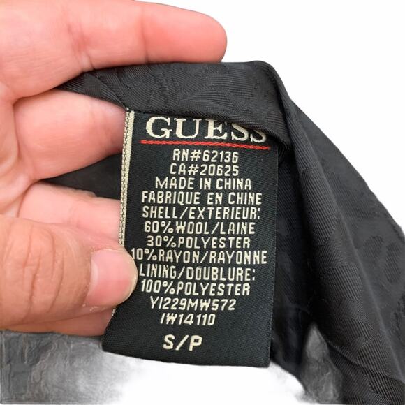 Guess Black Wool Double Breasted Jacket - Picture 5 of 6